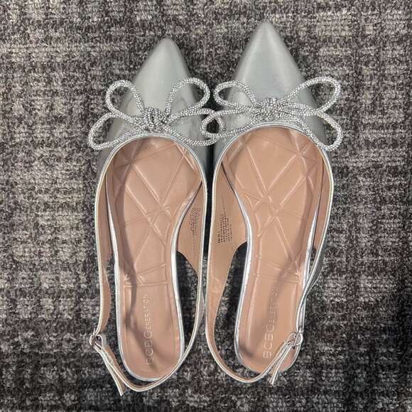 BCBGeneration Women's Silver Ballet-shoes - Picture 1 of 4